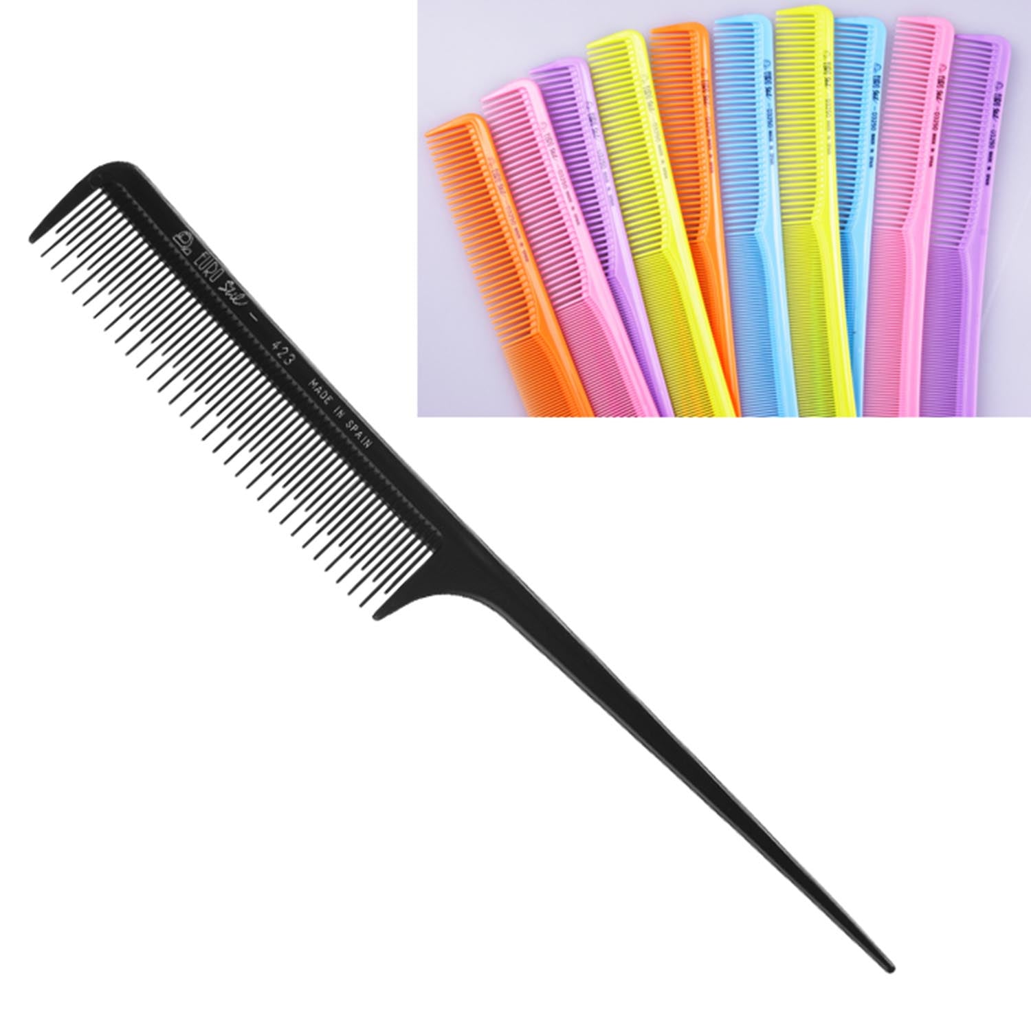 Eurostil Pua Plastico Colores Peine 20 5Cm Especial 1Un